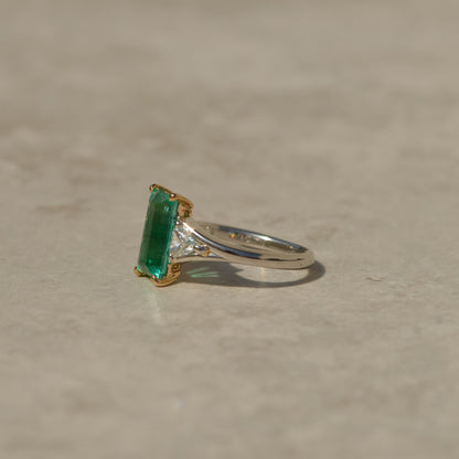 Estate Emerald and Diamond Ring