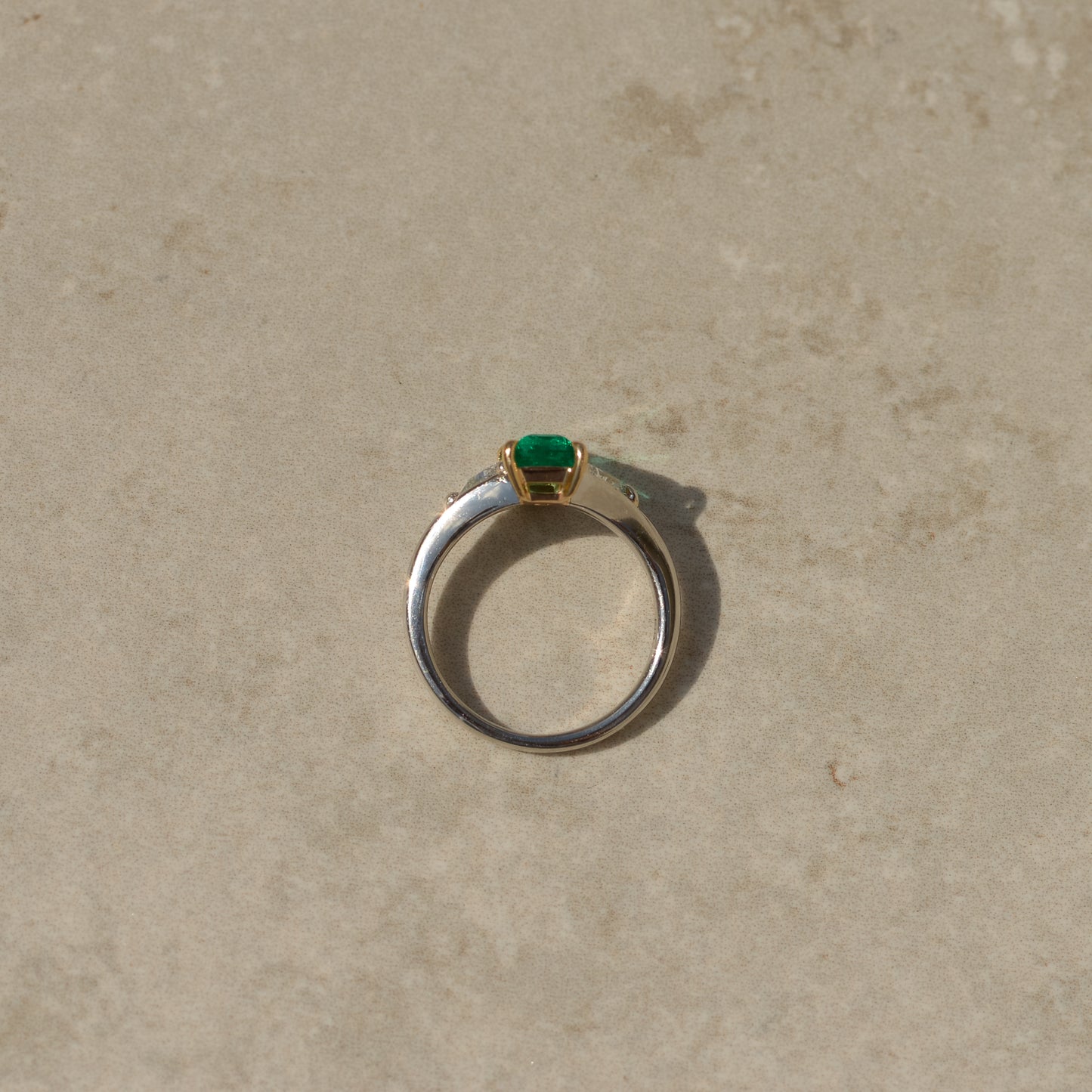 Estate Emerald and Diamond Ring