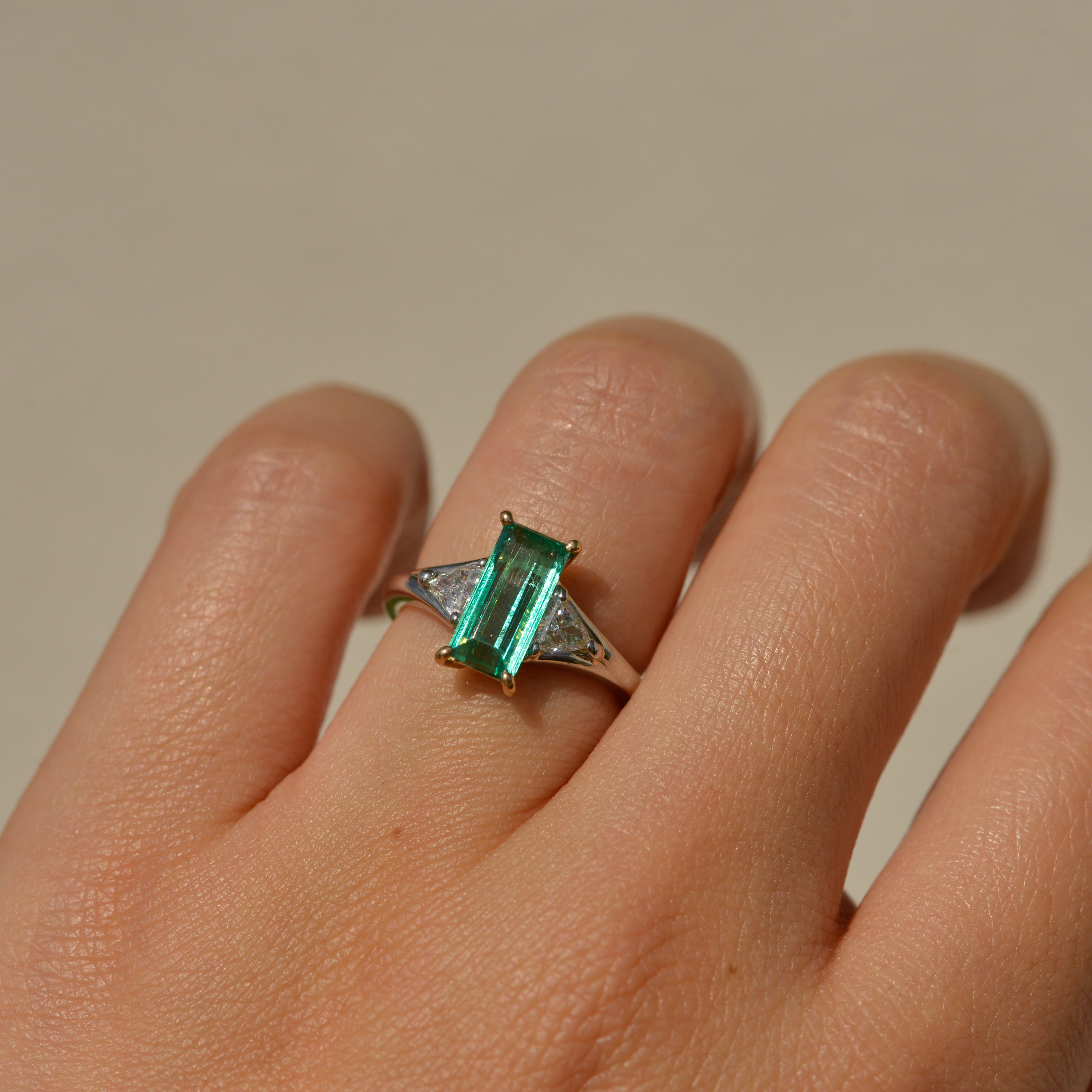 Estate Emerald and Diamond Ring