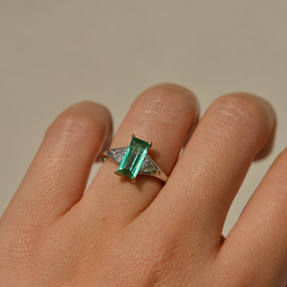 Estate Emerald and Diamond Ring