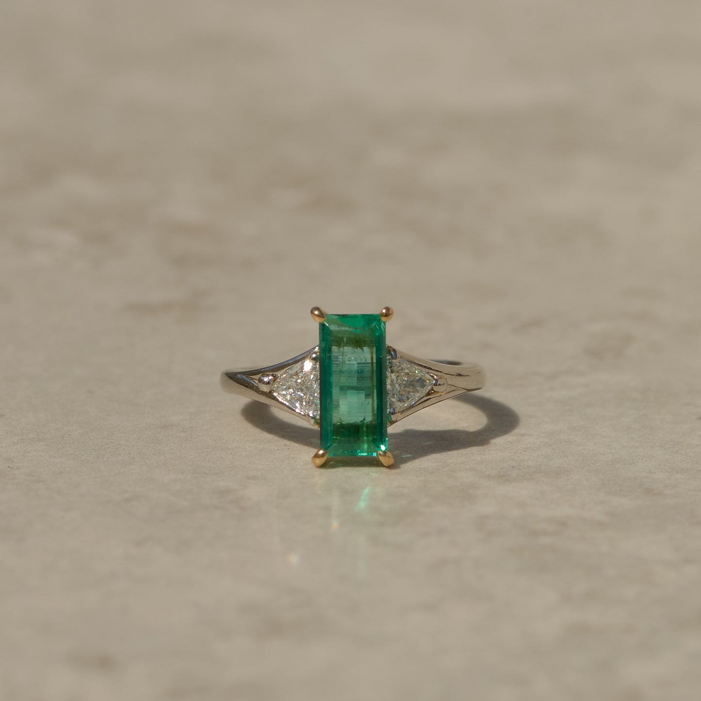 Estate Emerald and Diamond Ring