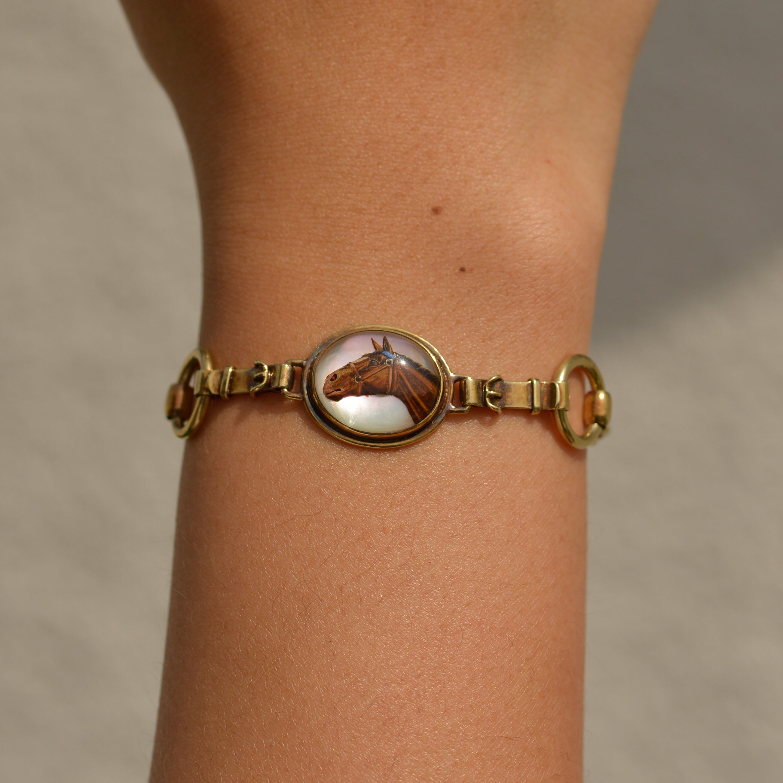 Victorian Essex Crystal Horsebit Bracelet