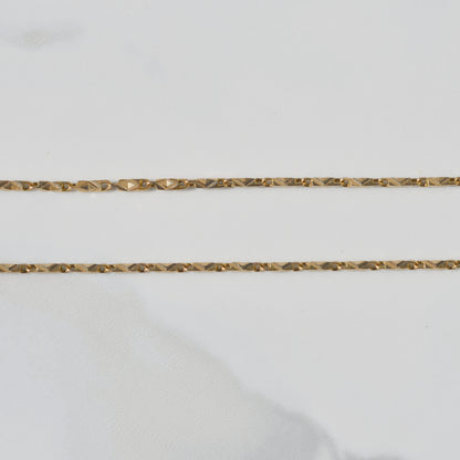 Estate Fancy Bar Chain 20" 14k