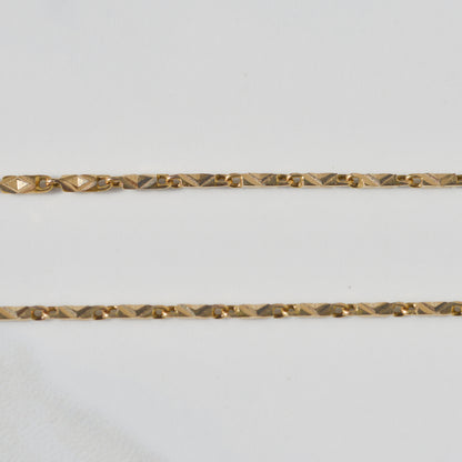 Estate Fancy Bar Chain 20" 14k