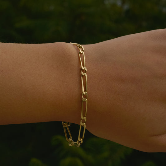 Estate Figaro Bracelet/Anklet 14k Gold