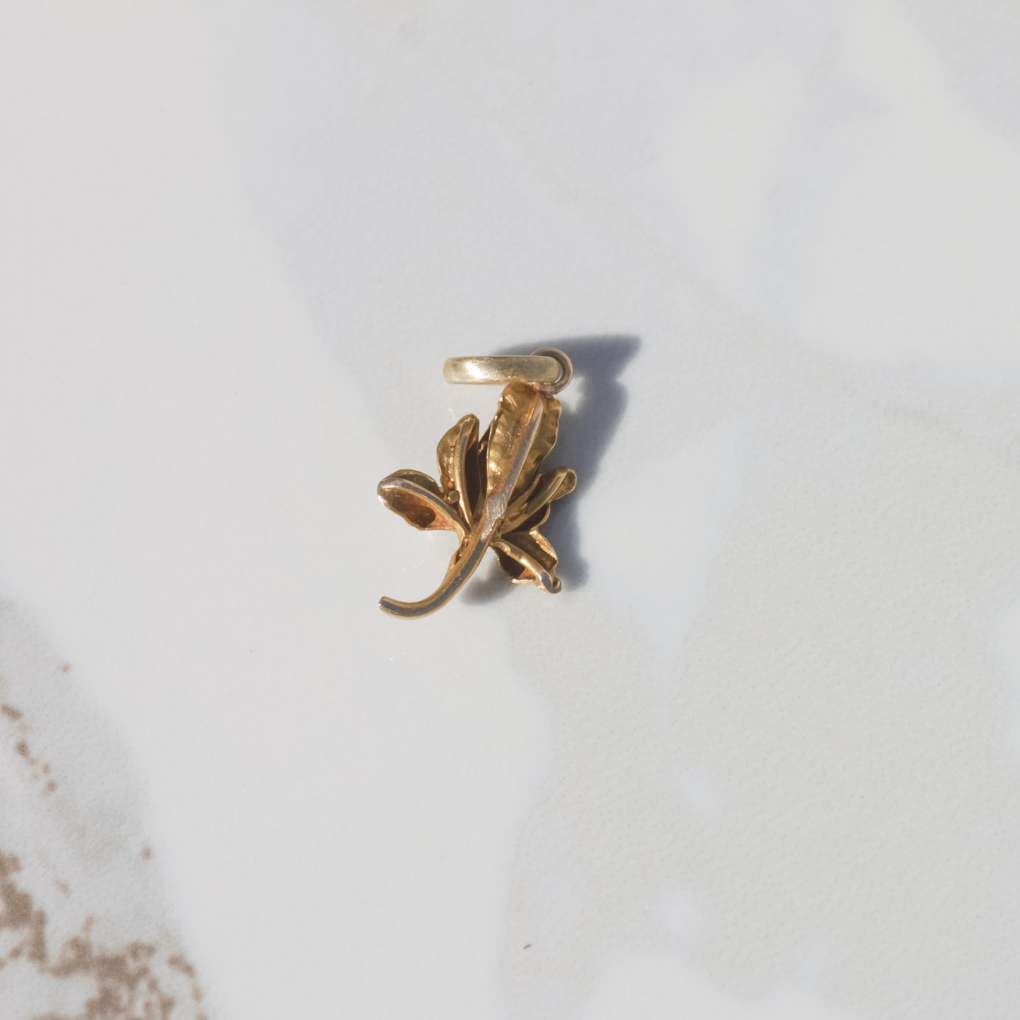 Antique Iris Charm 14k