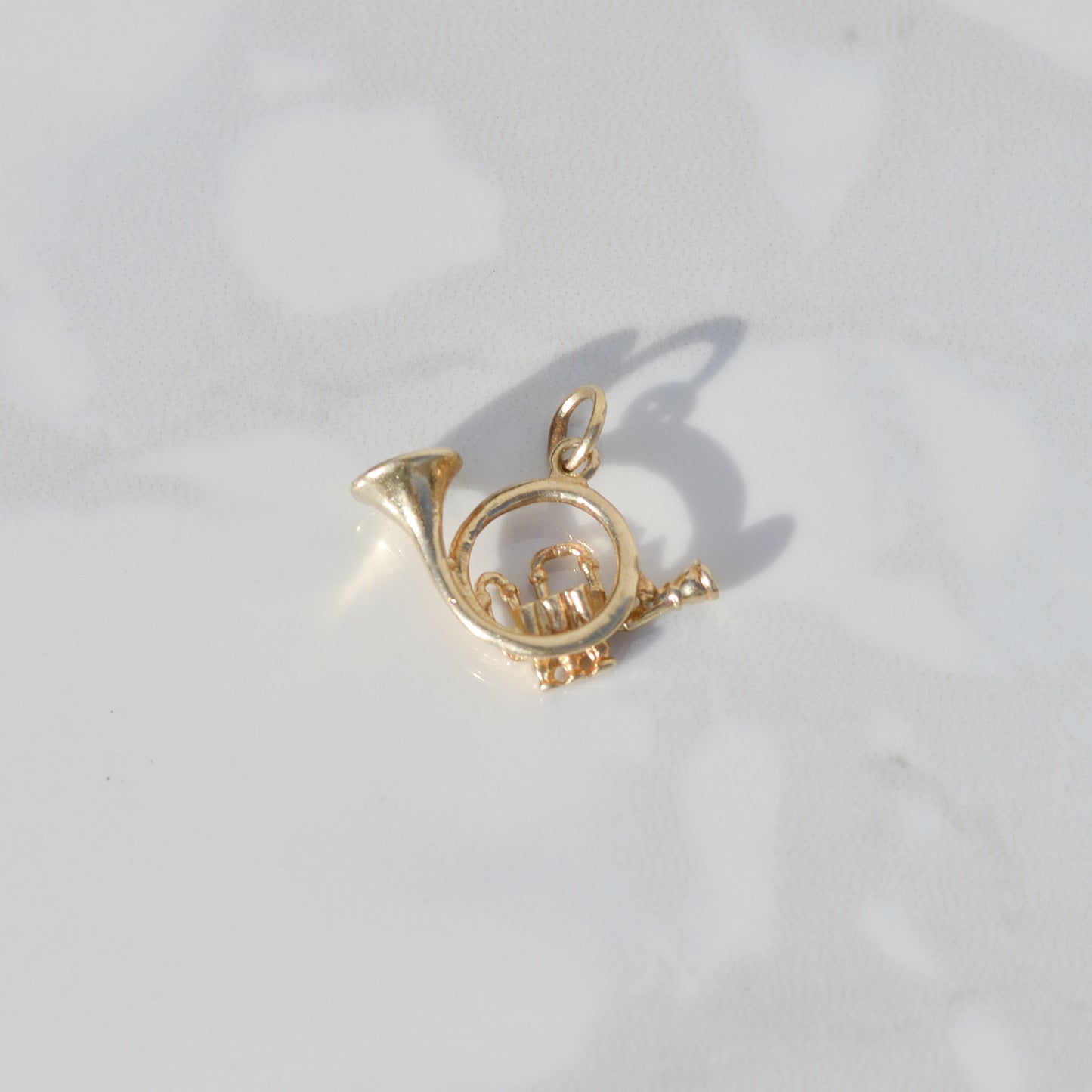 Estate French Horn Charm 14k