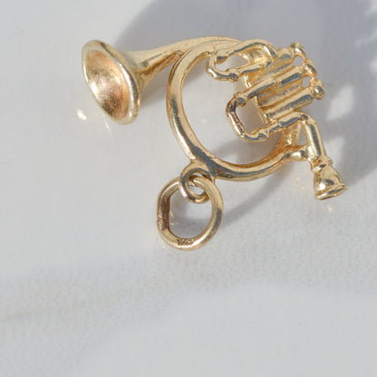 Estate French Horn Charm 14k