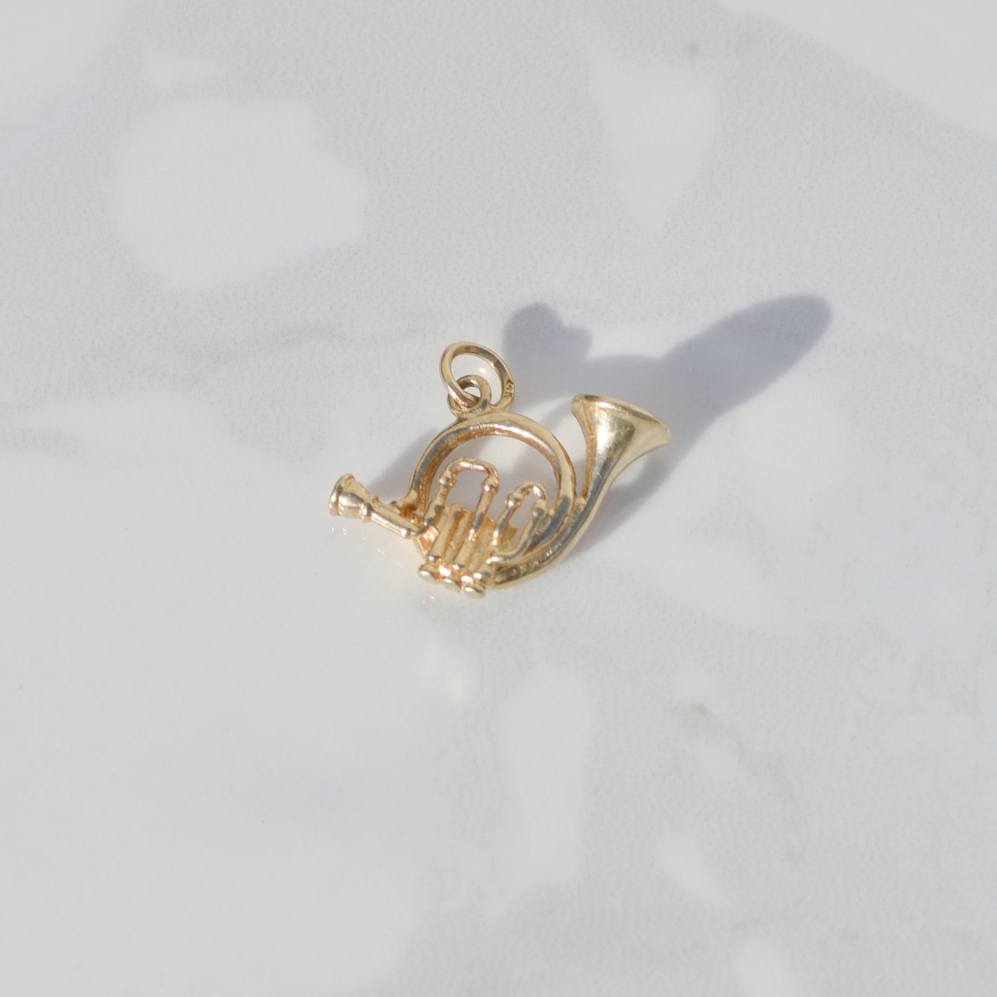 Estate French Horn Charm 14k