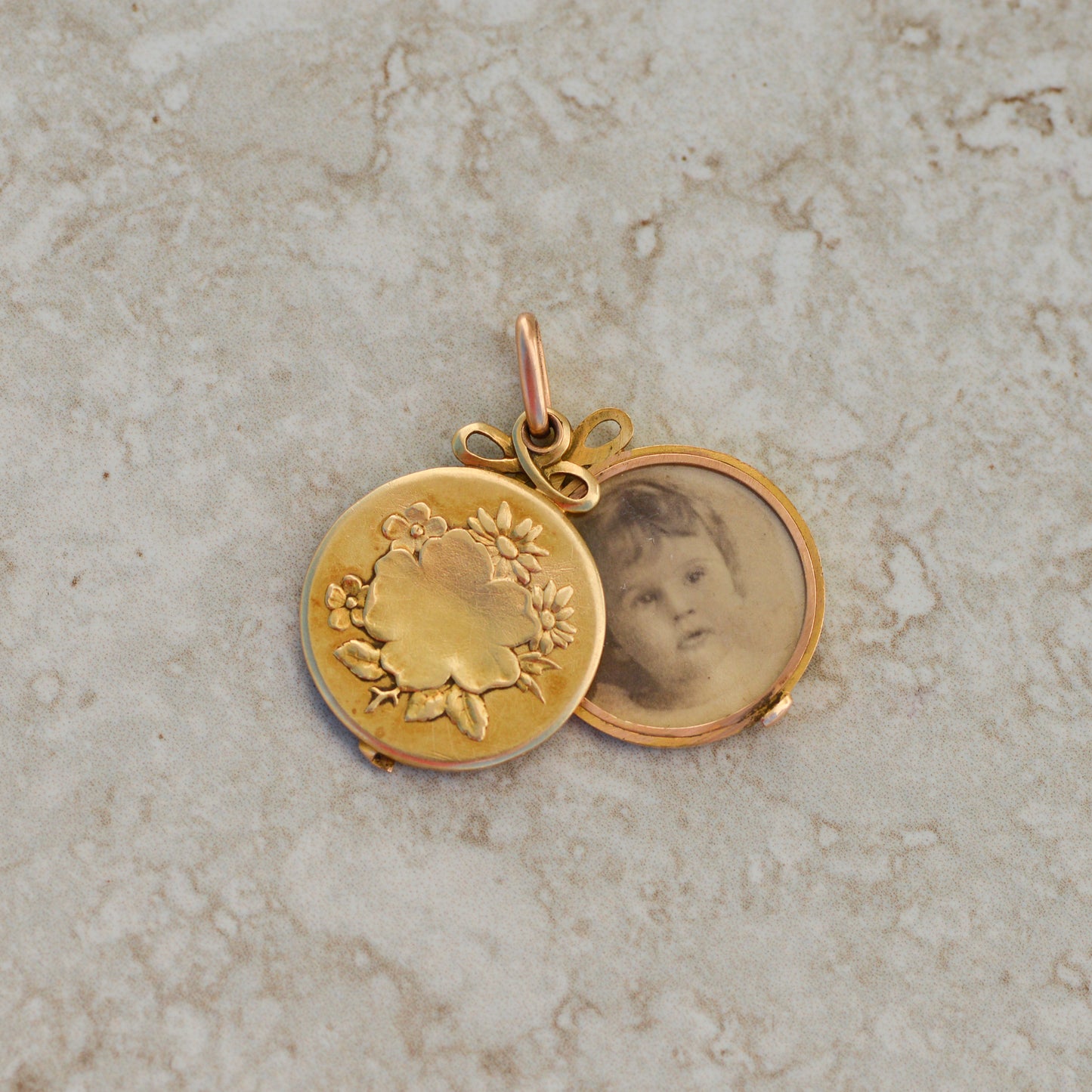 French Art Nouveau Repoussé Locket