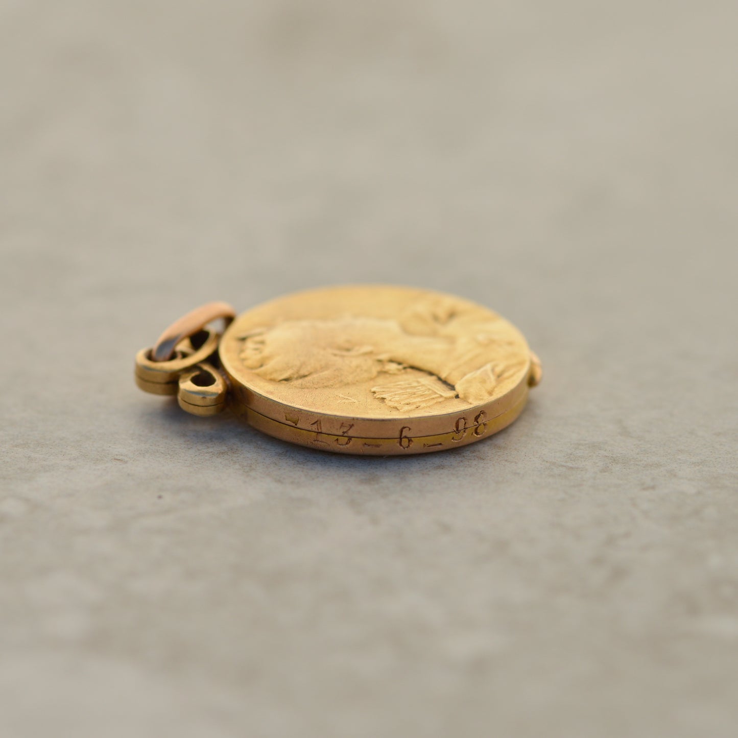 French Art Nouveau Repoussé Locket