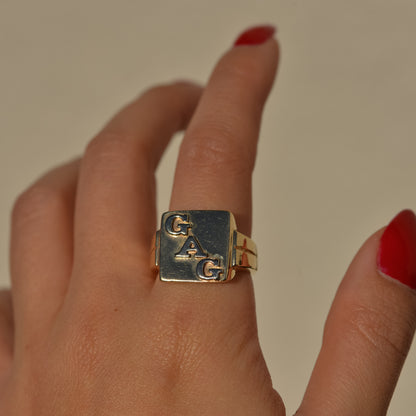 Vintage GAG Square Signet