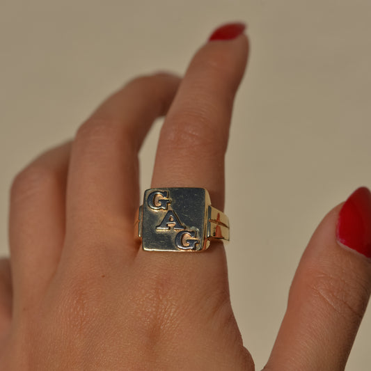 Vintage GAG Square Signet