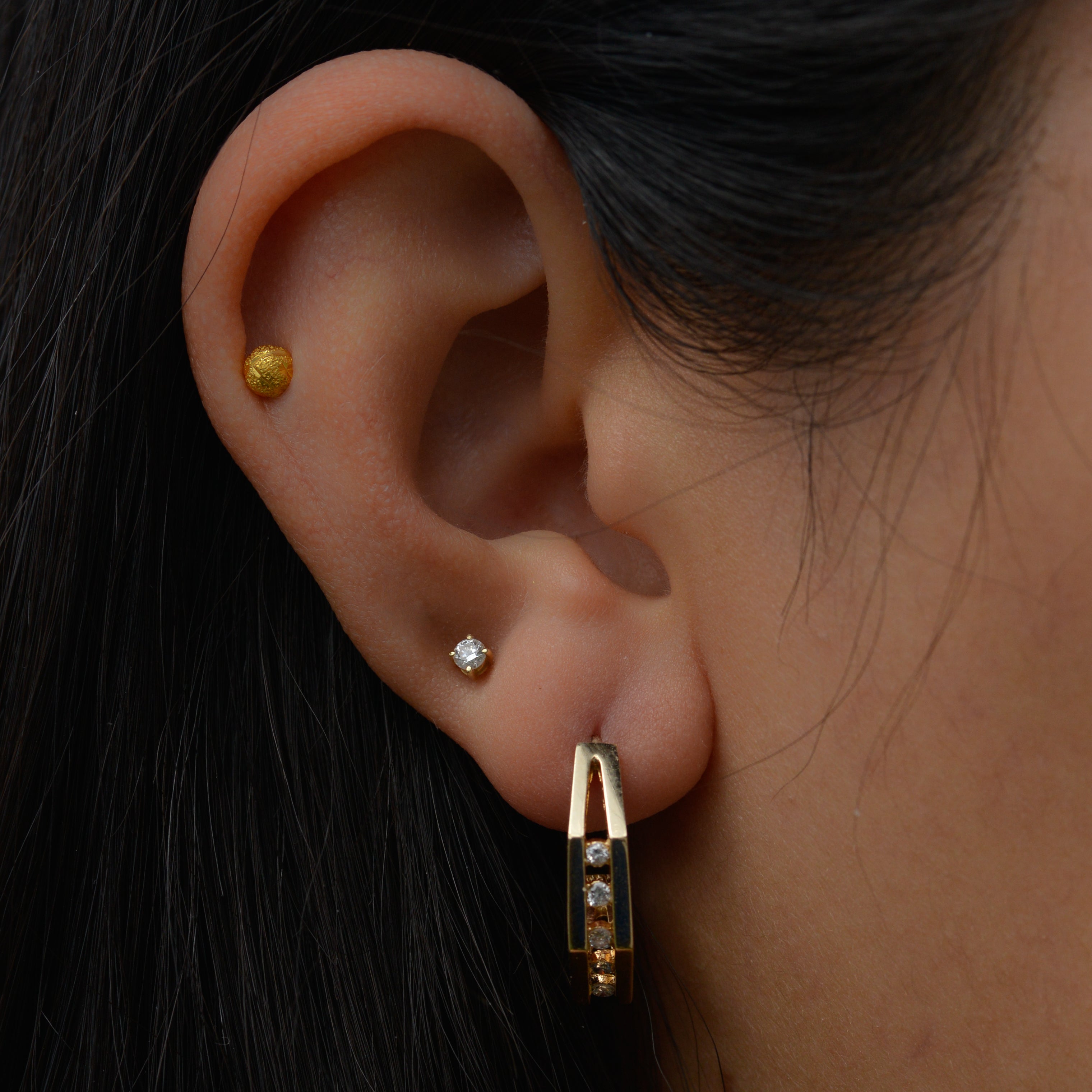 Vintage Geometric Diamond Earrings