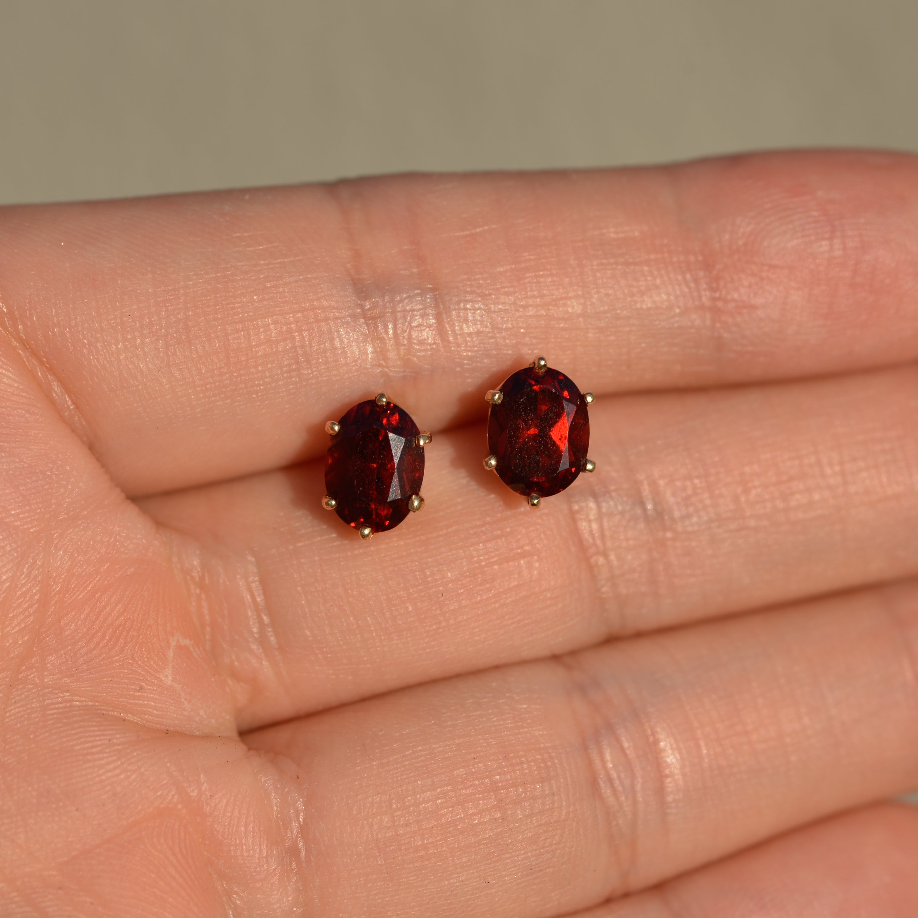 Estate Garnet Studs