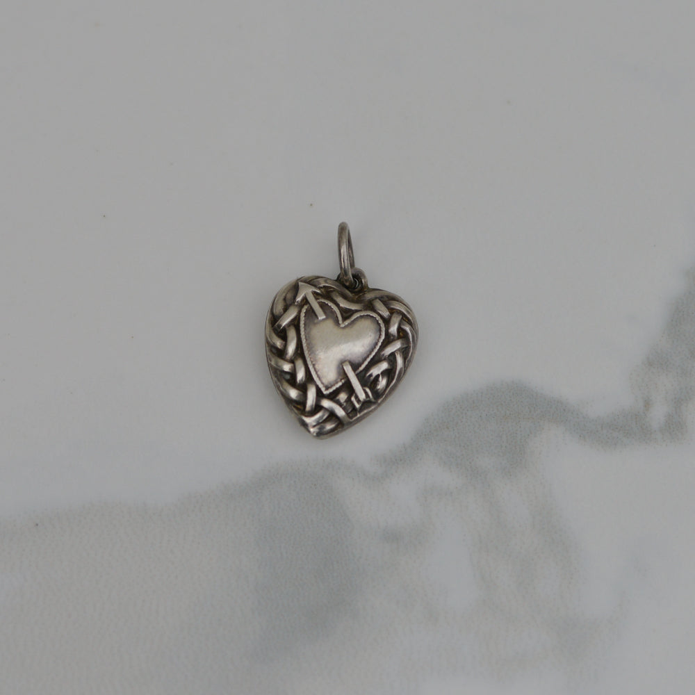 Vintage Sterling Heart & Arrow Charm