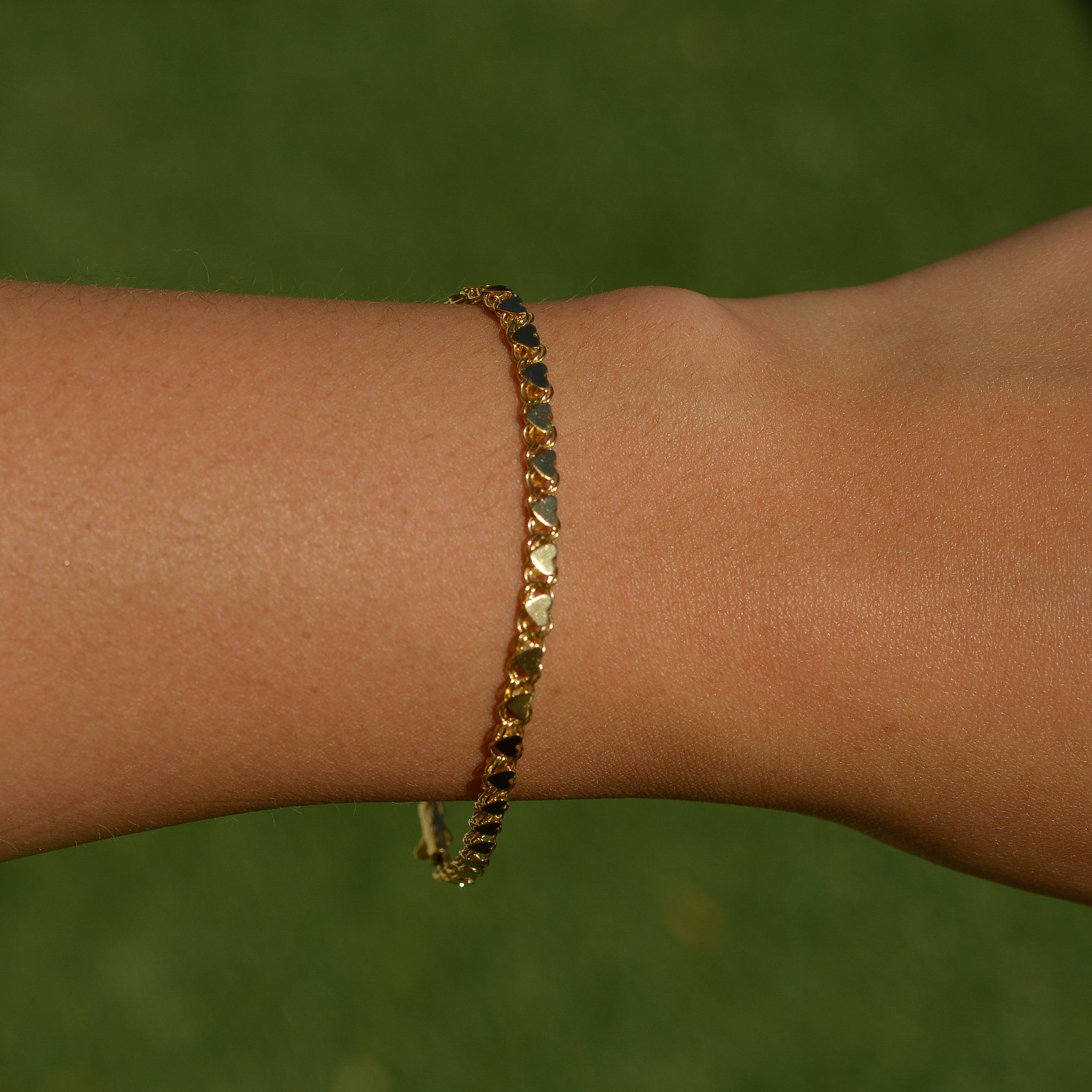 Vintage Heart Chain Bracelet
