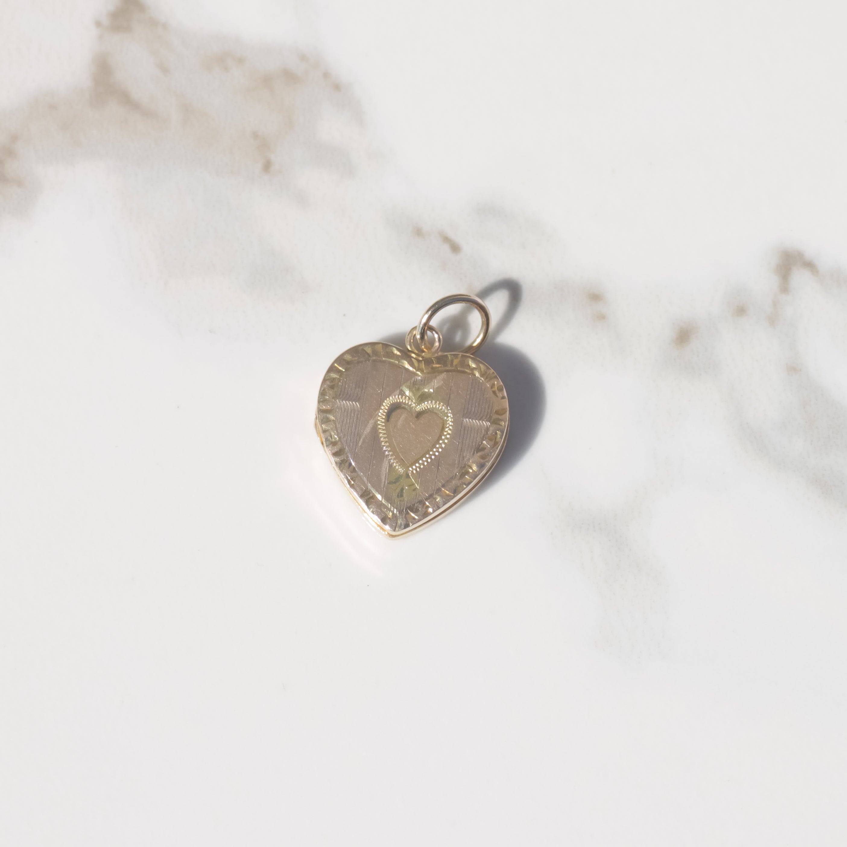 Vintage Heart Baby Locket 14k