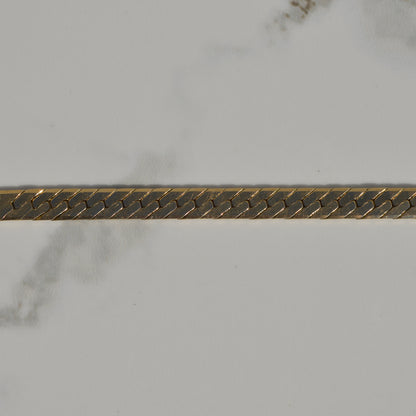 Vintage Herringbone Bracelet 14k Gold