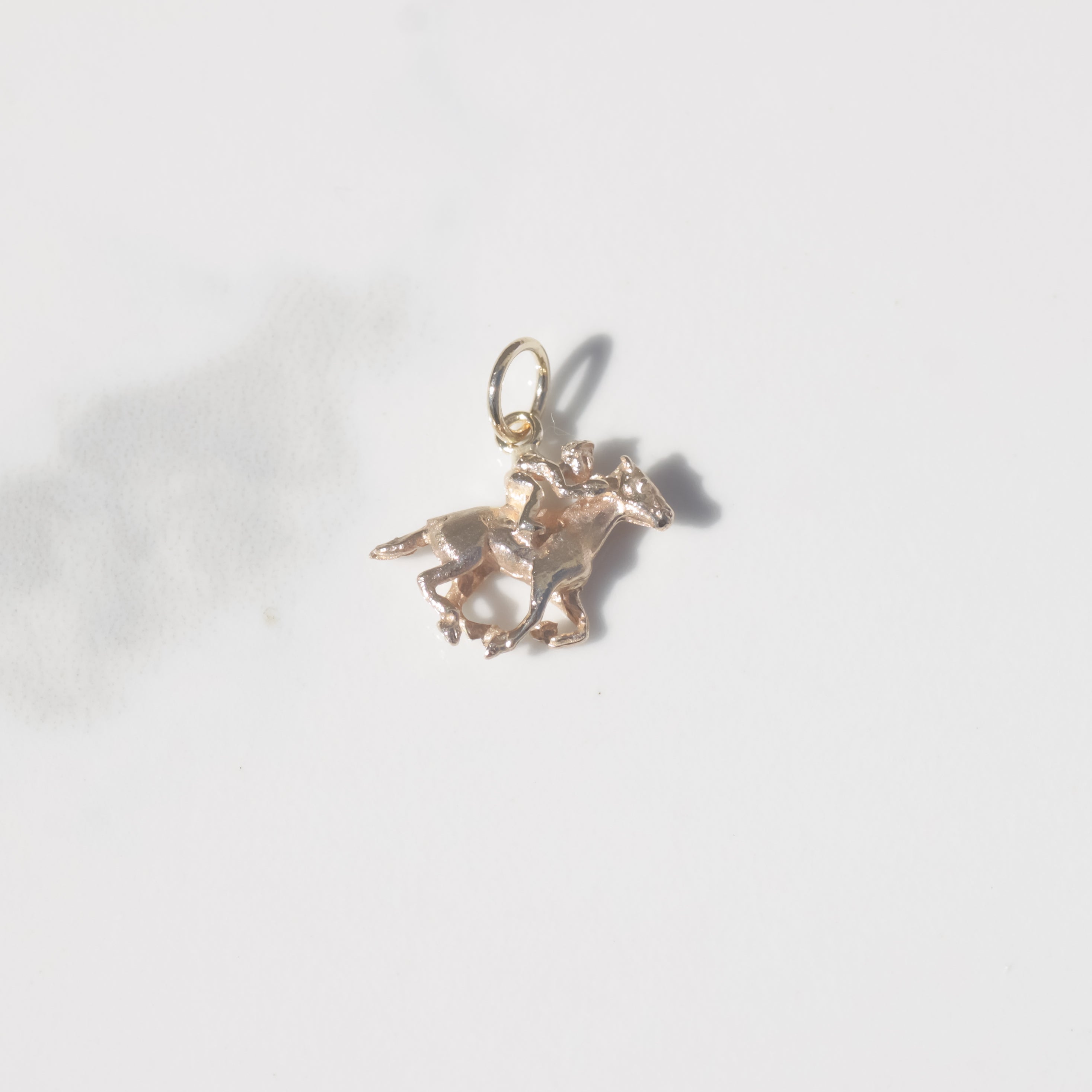 Vintage Equestrian Horse Charm 14k