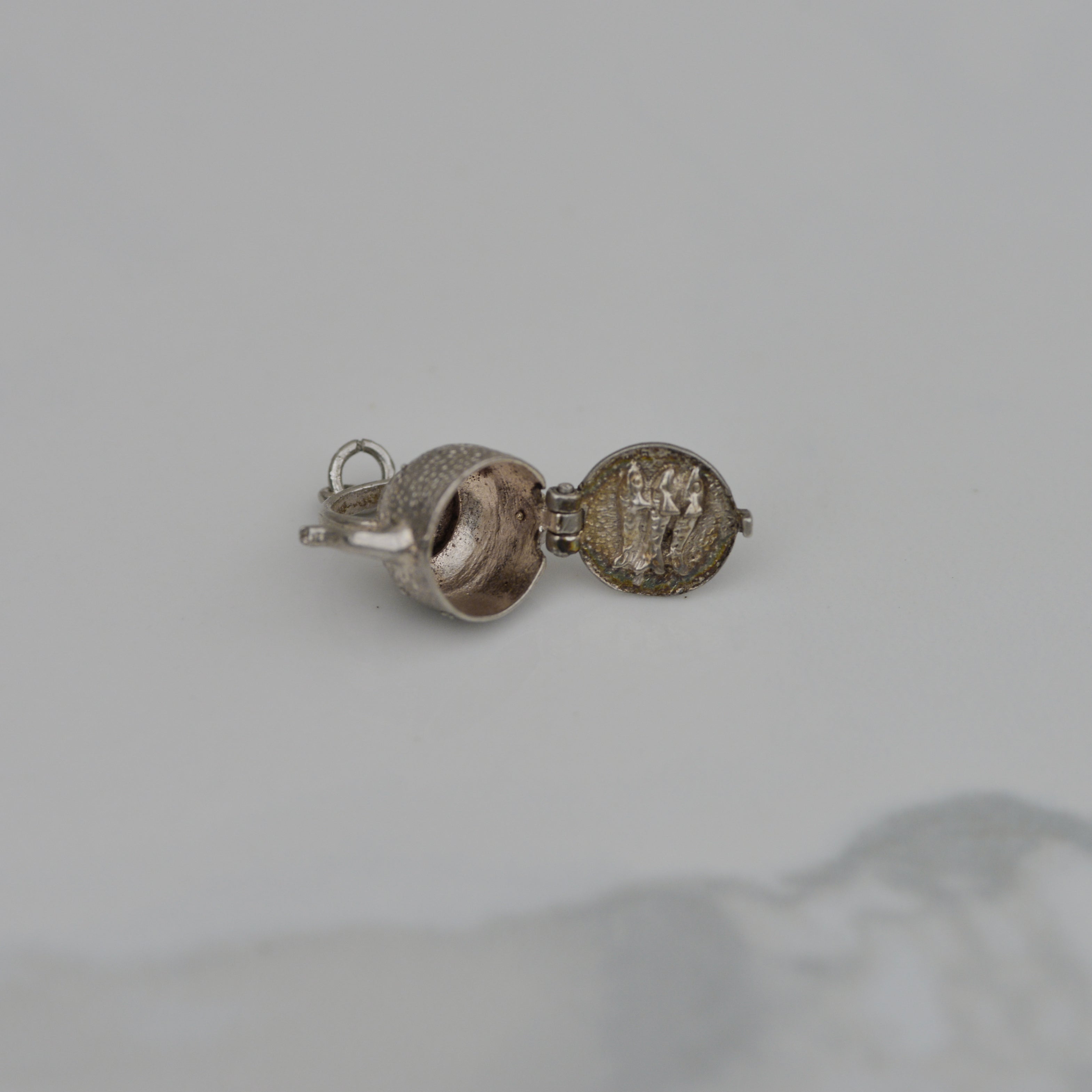 Vintage Sterling Kettle Charm