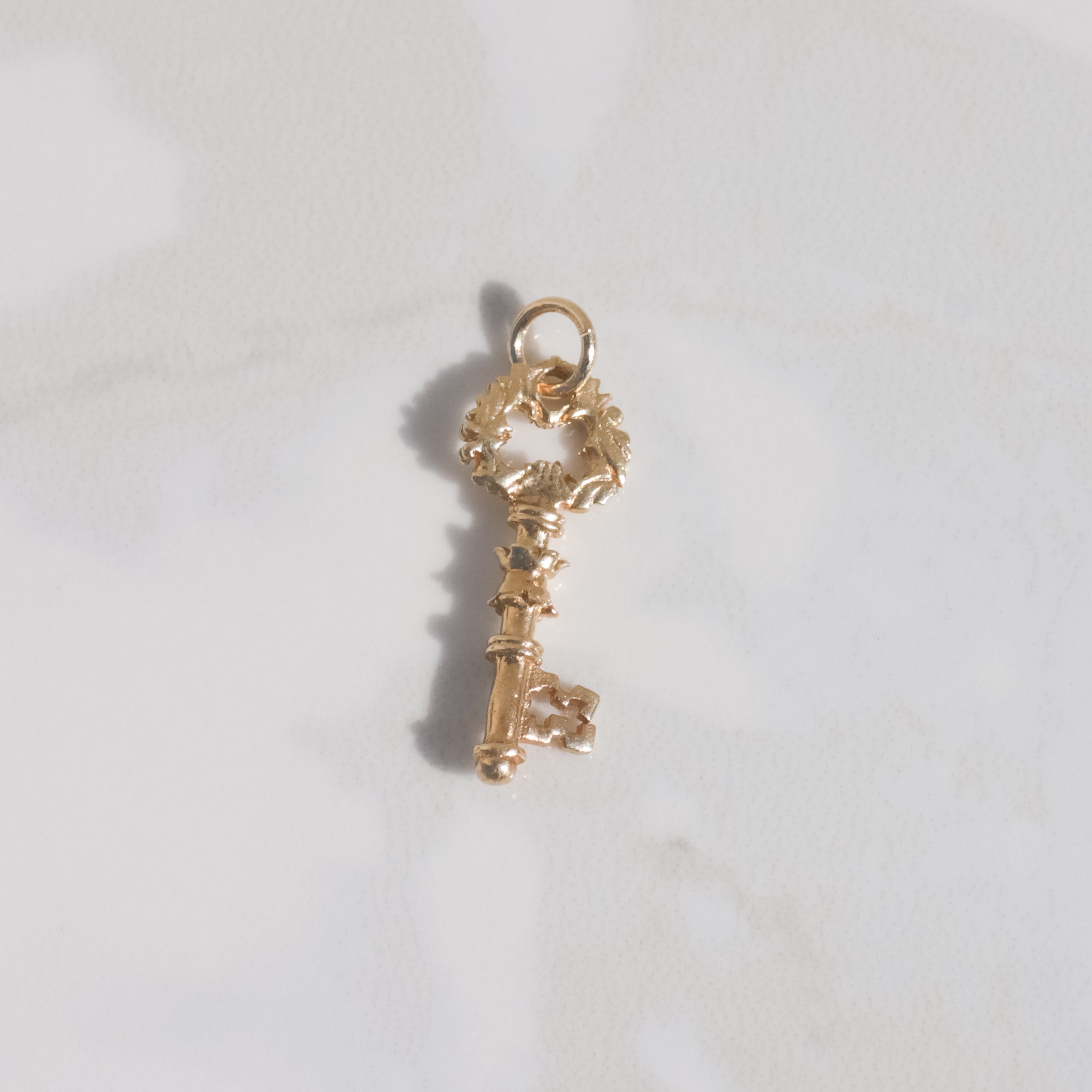 Vintage Key Charm 14k