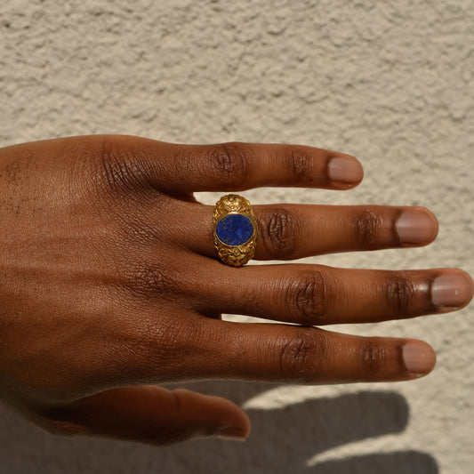 Vintage Lapis Signet Ring