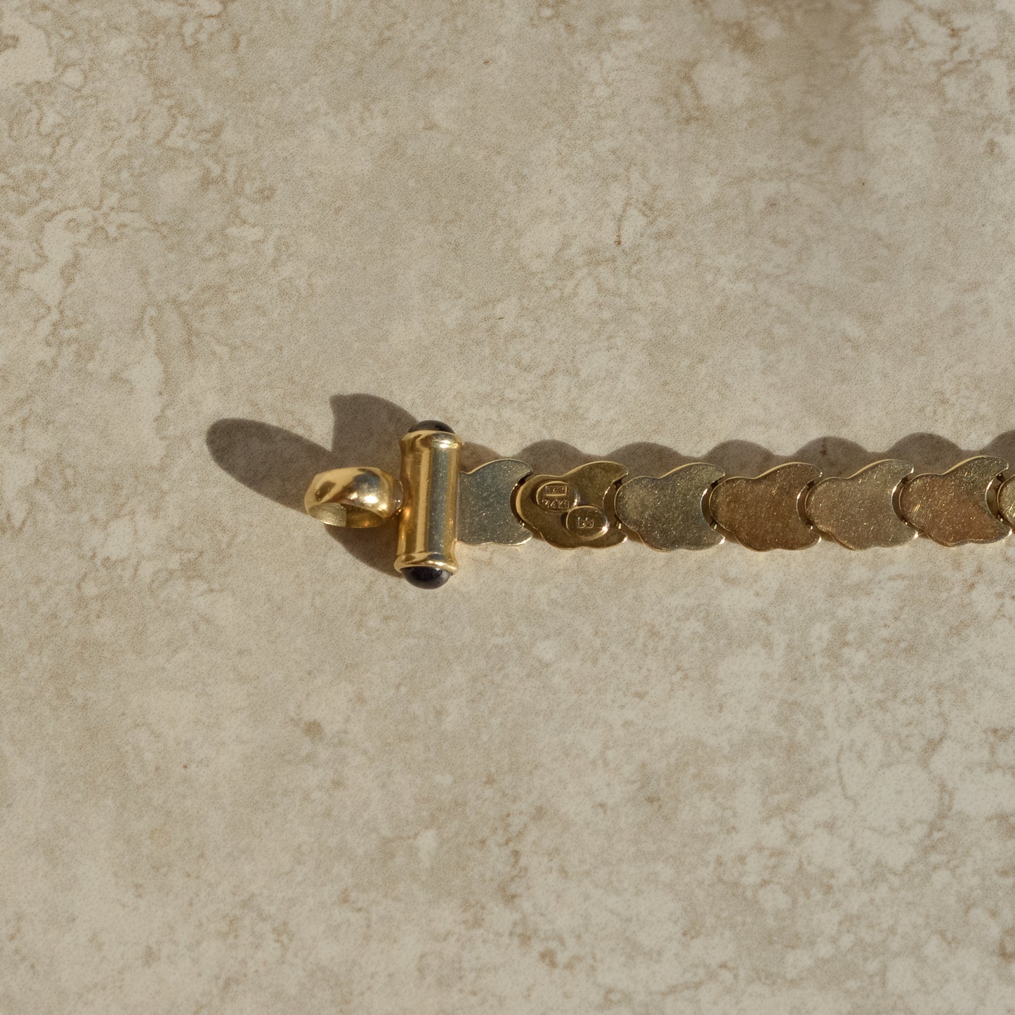 Vintage Woven Link Bracelet with Large Clasp