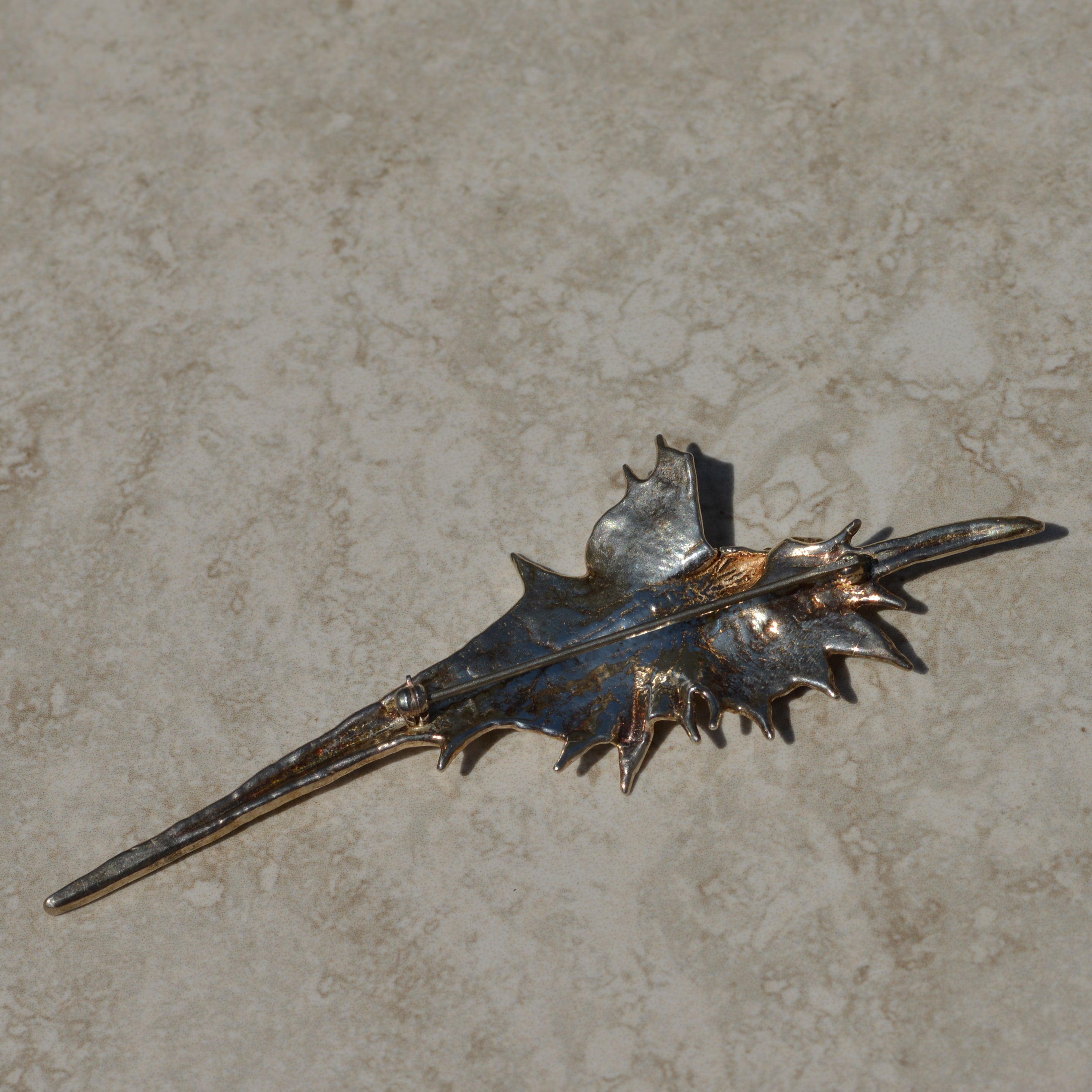 Vintage Sterling Leaf Brooch