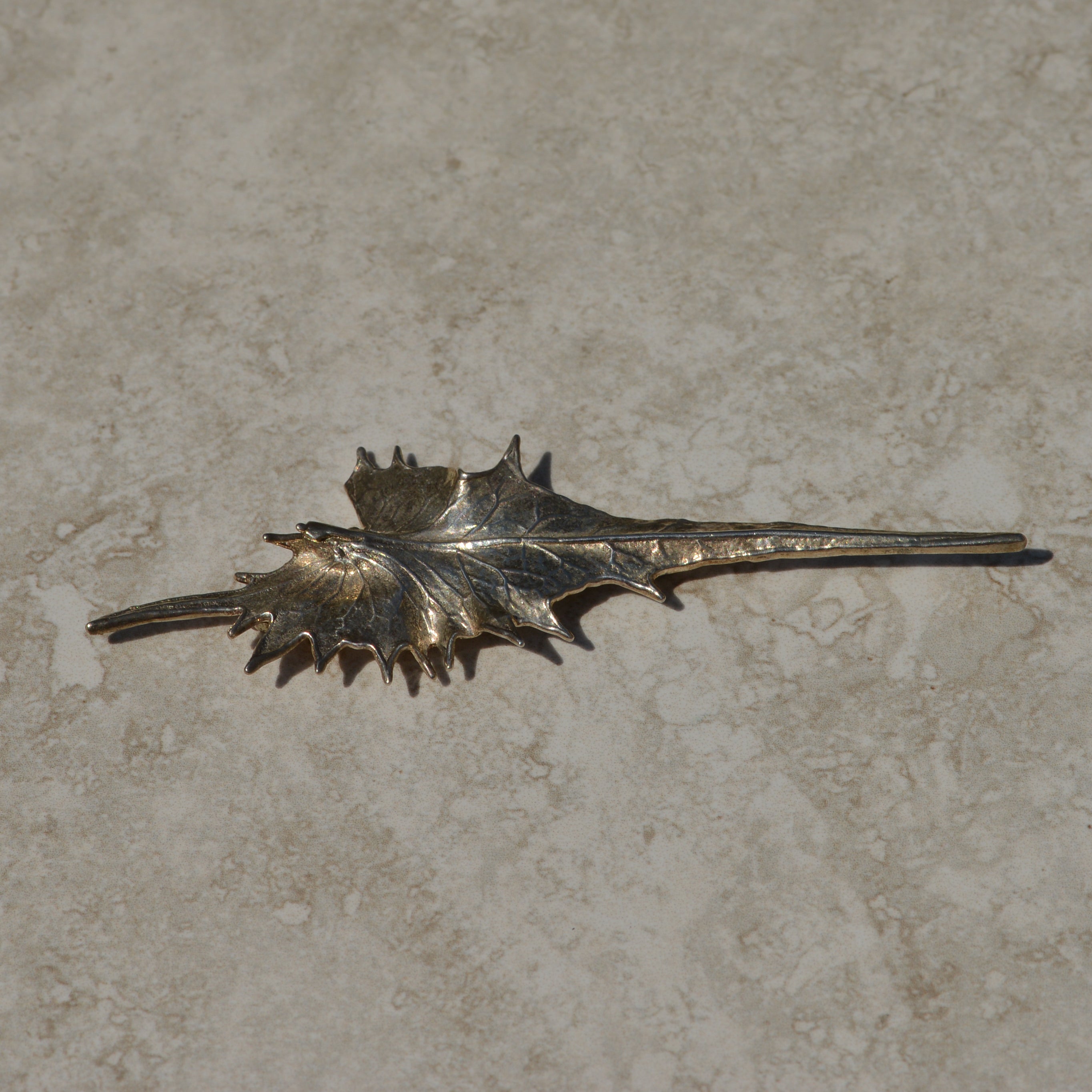 Vintage Sterling Leaf Brooch