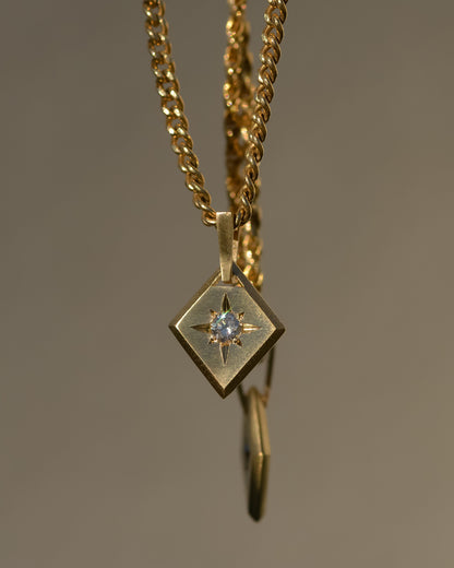 Lozenge Star-set charm, diamond