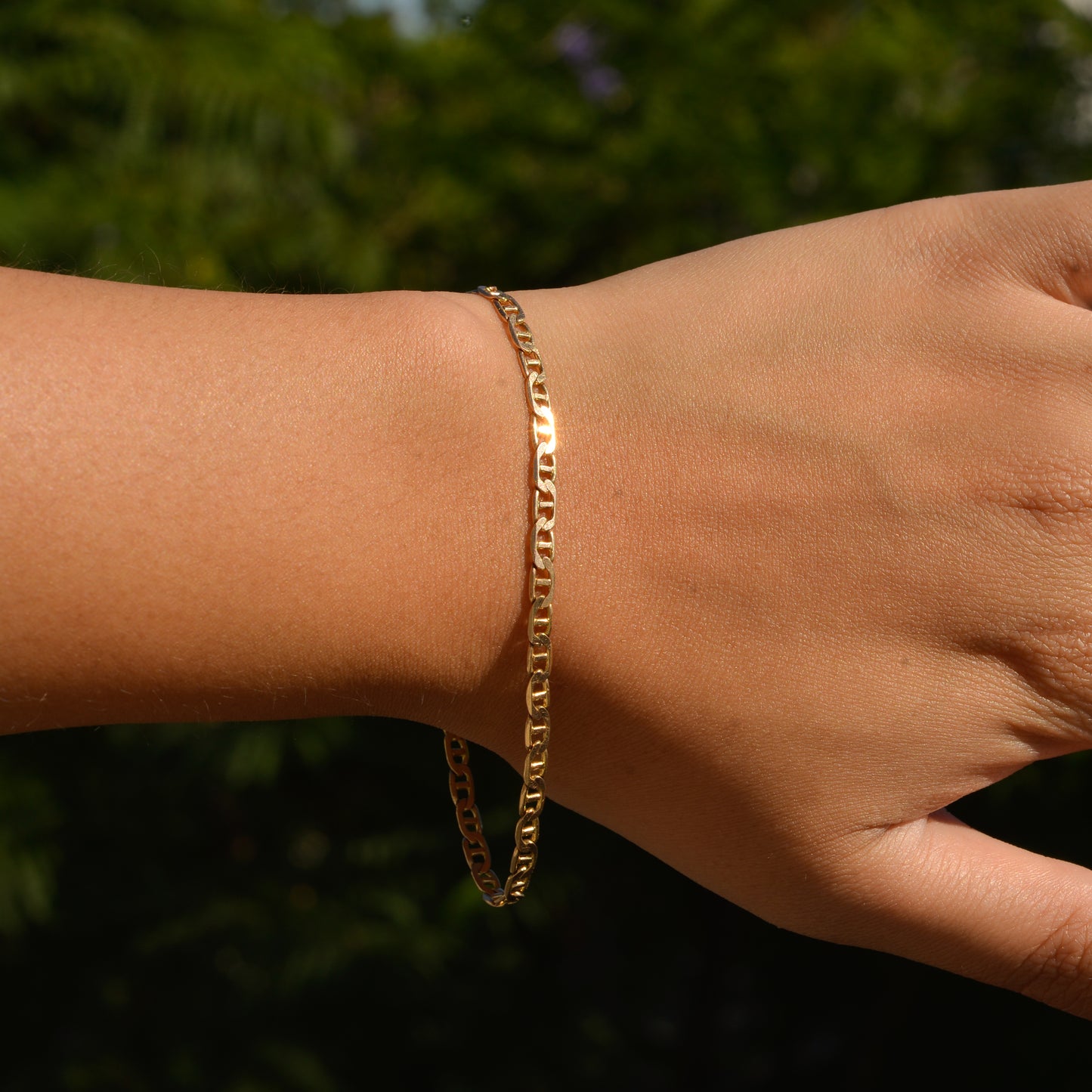 Mariner Chain Bracelet 7.5" 14k Gold