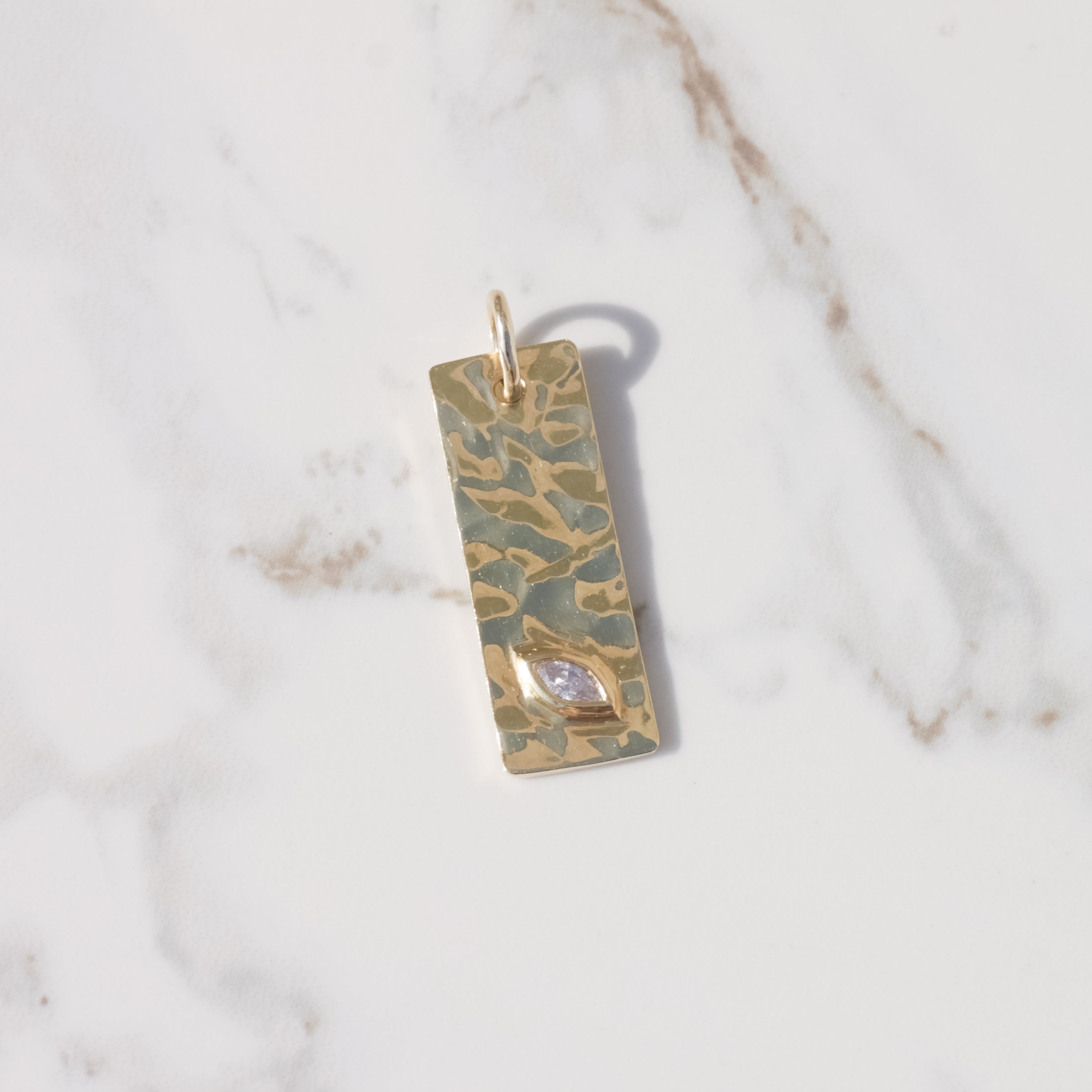 Vintage Marquise Diamond Tag Pendant