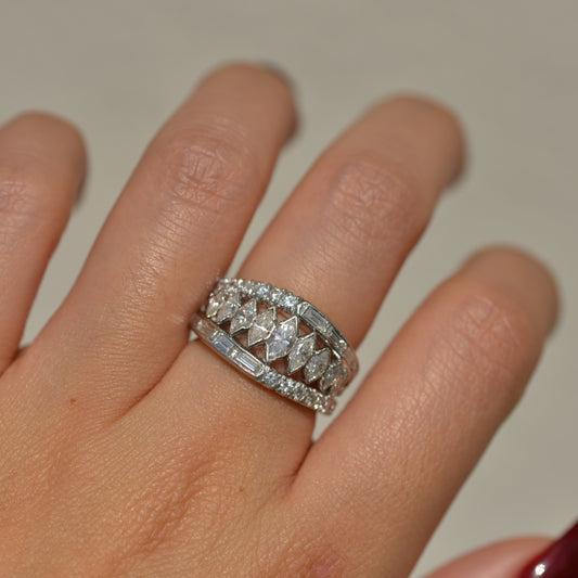 Estate Mixed-cut Diamond Statement Ring