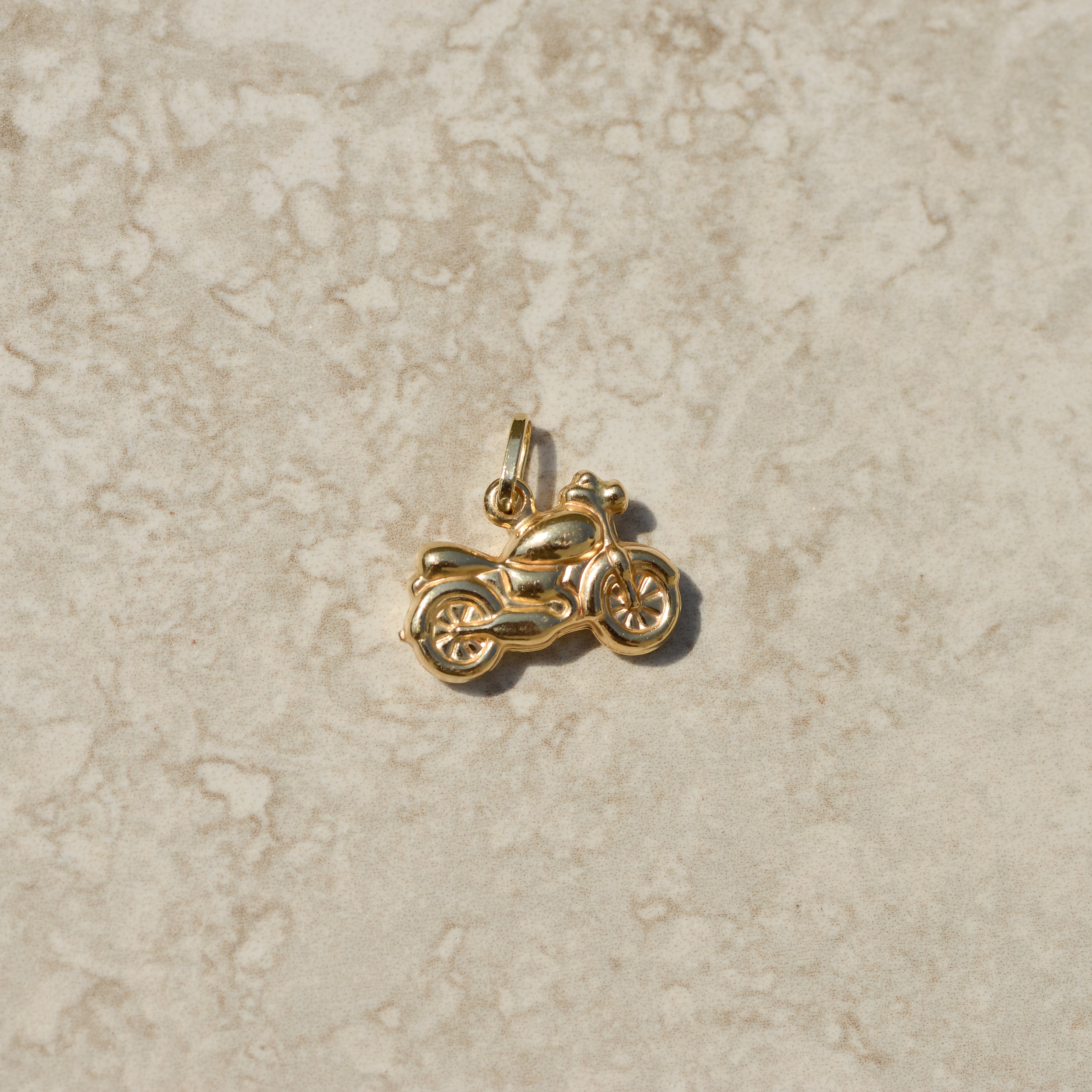 Vintage Puffy Motorcycle Charm