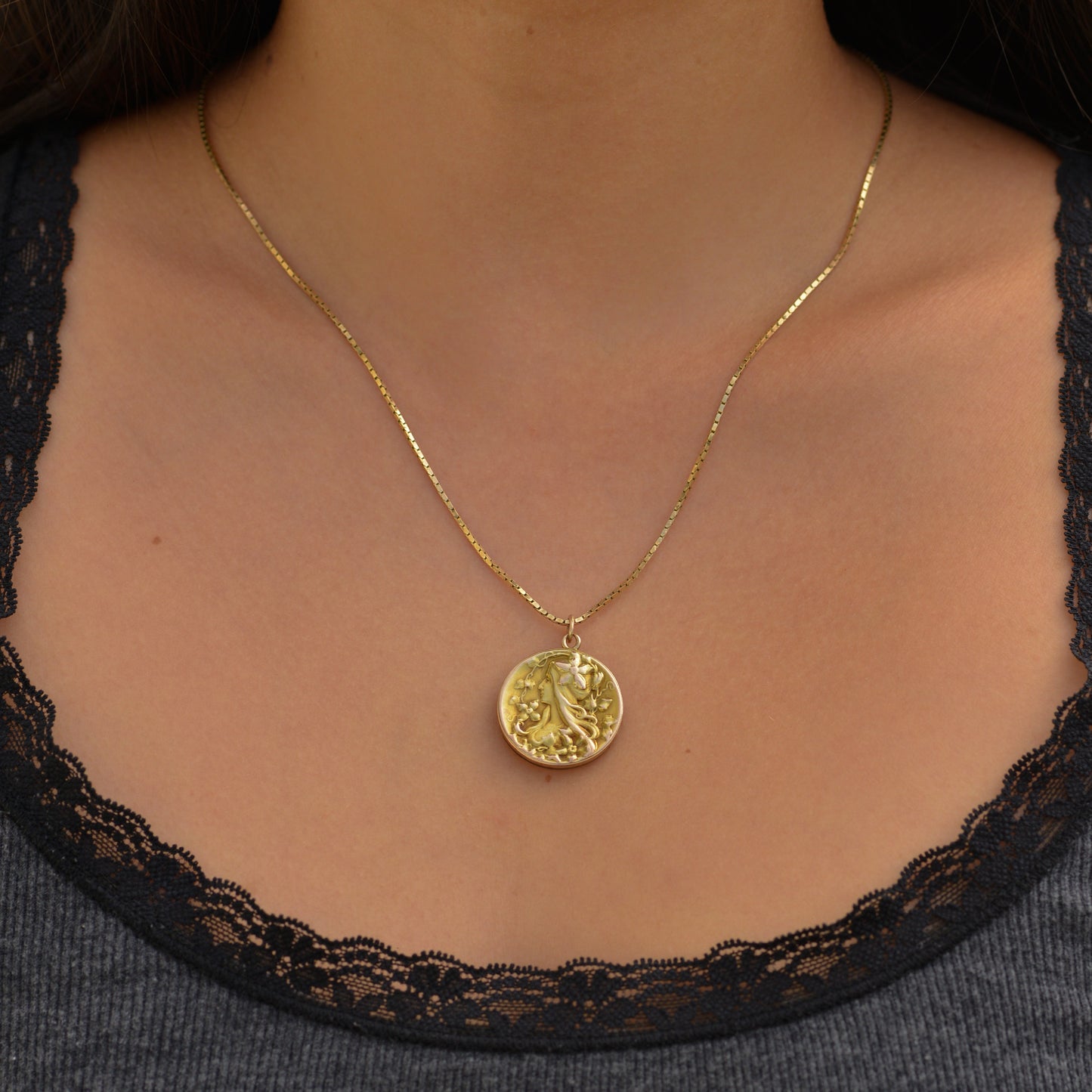 Art Nouveau Maiden Locket