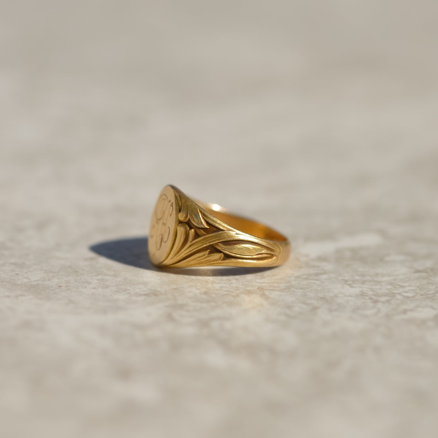 Art Nouveau Oval Signet Ring