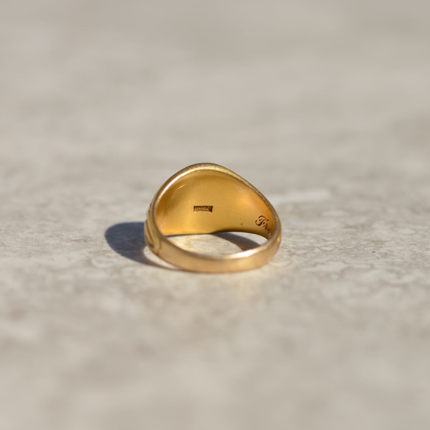 Art Nouveau Oval Signet Ring