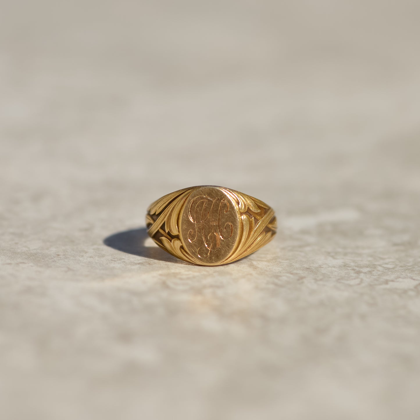 Art Nouveau Oval Signet Ring