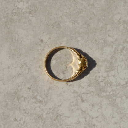 Art Nouveau Belcher-set 0.4ct Diamond Ring