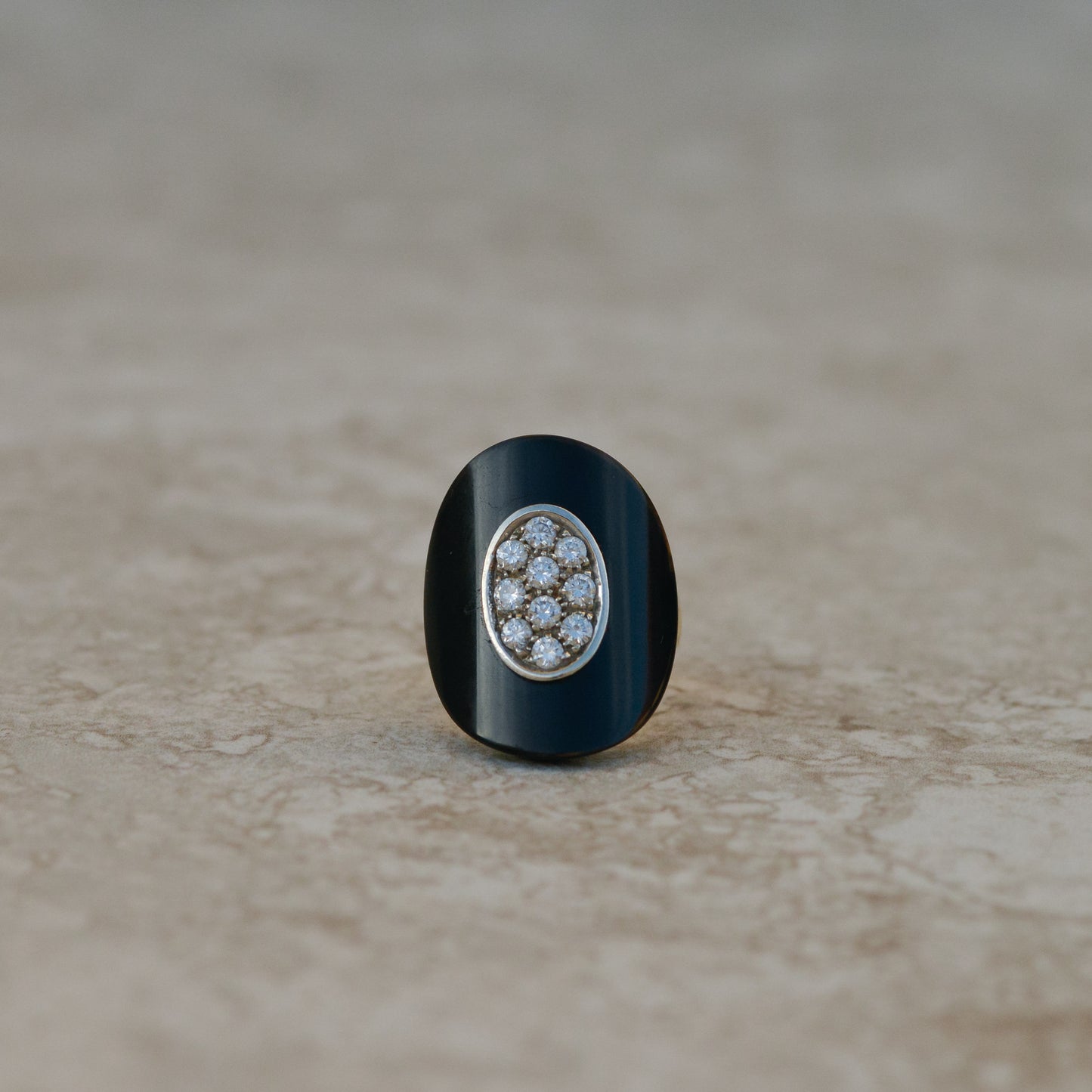 Vintage Onyx & Diamond Ring