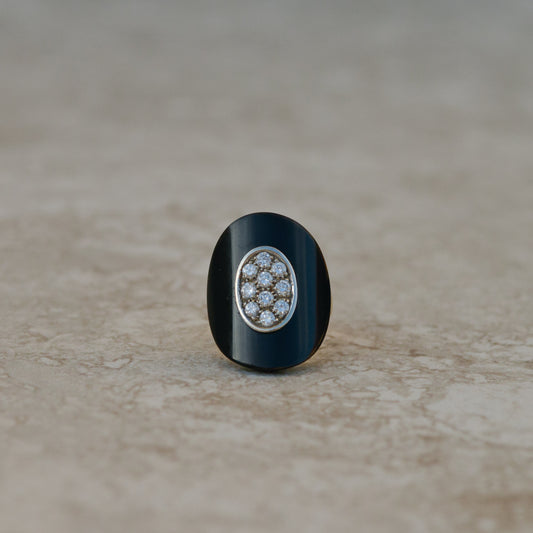 Vintage Onyx & Diamond Ring