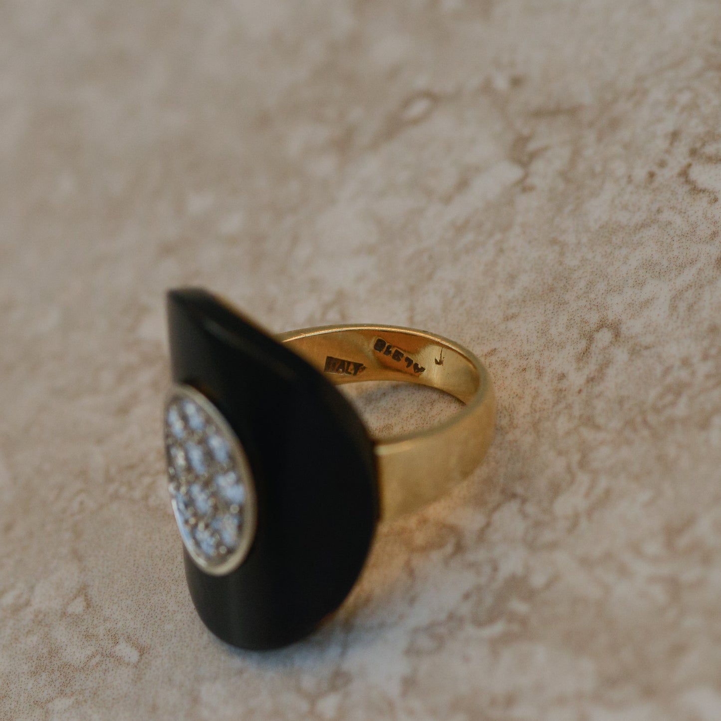 Vintage Onyx & Diamond Ring