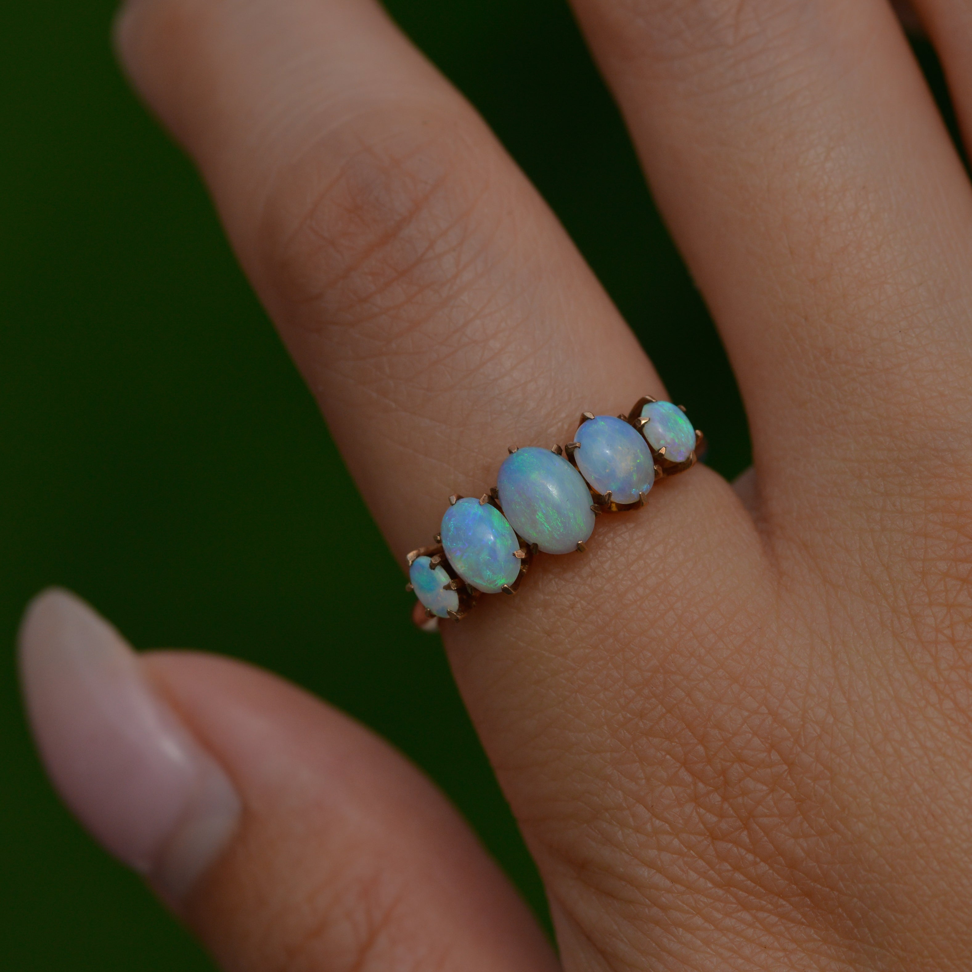Antique Opal Five Stone Band