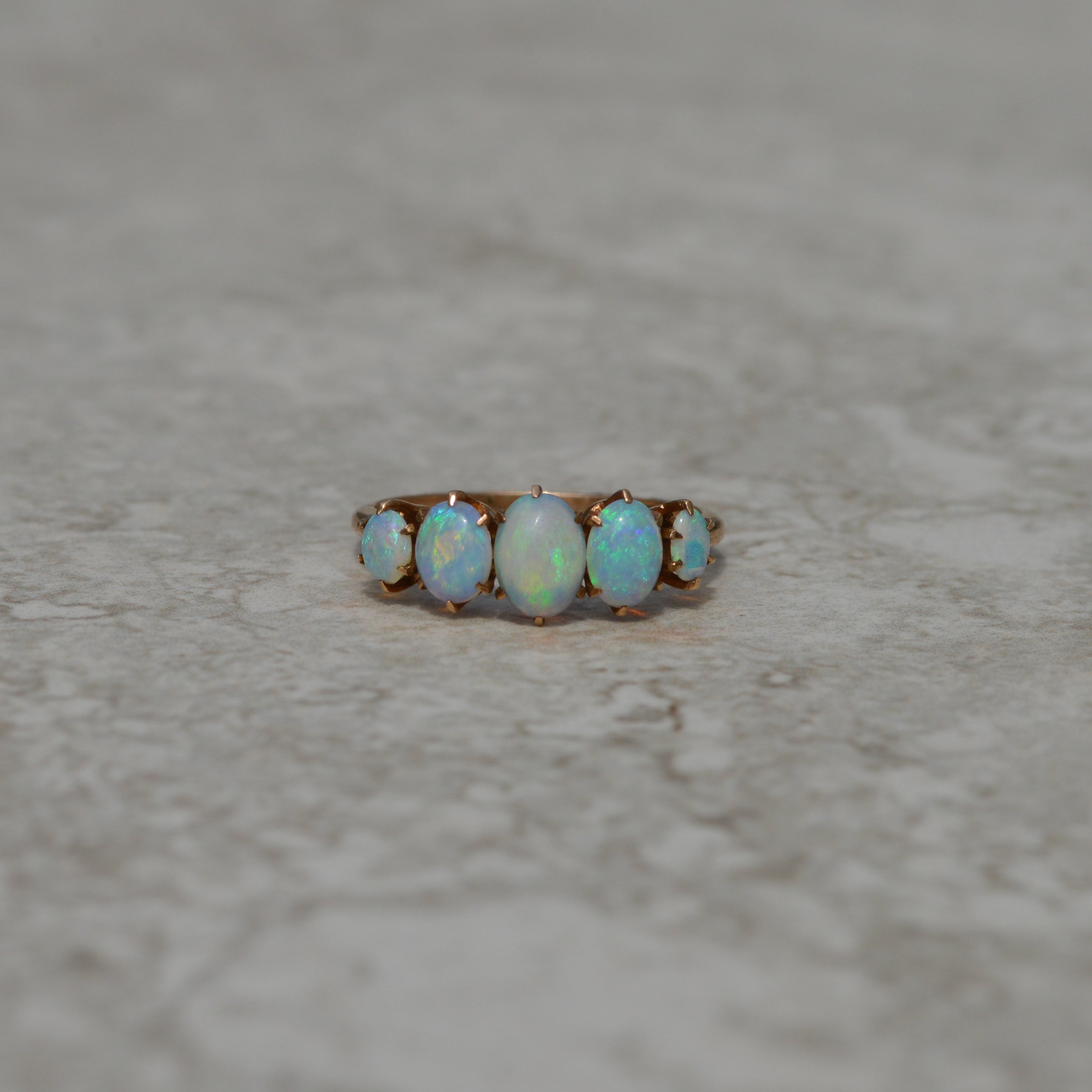 Antique Opal Five Stone Band