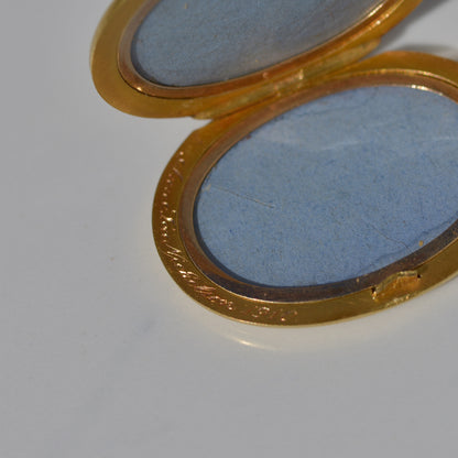 Antique Opal Cabochon Oval Locket 14k