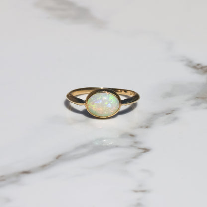 Vintage Opal Ring Sz 5 1/2 14k