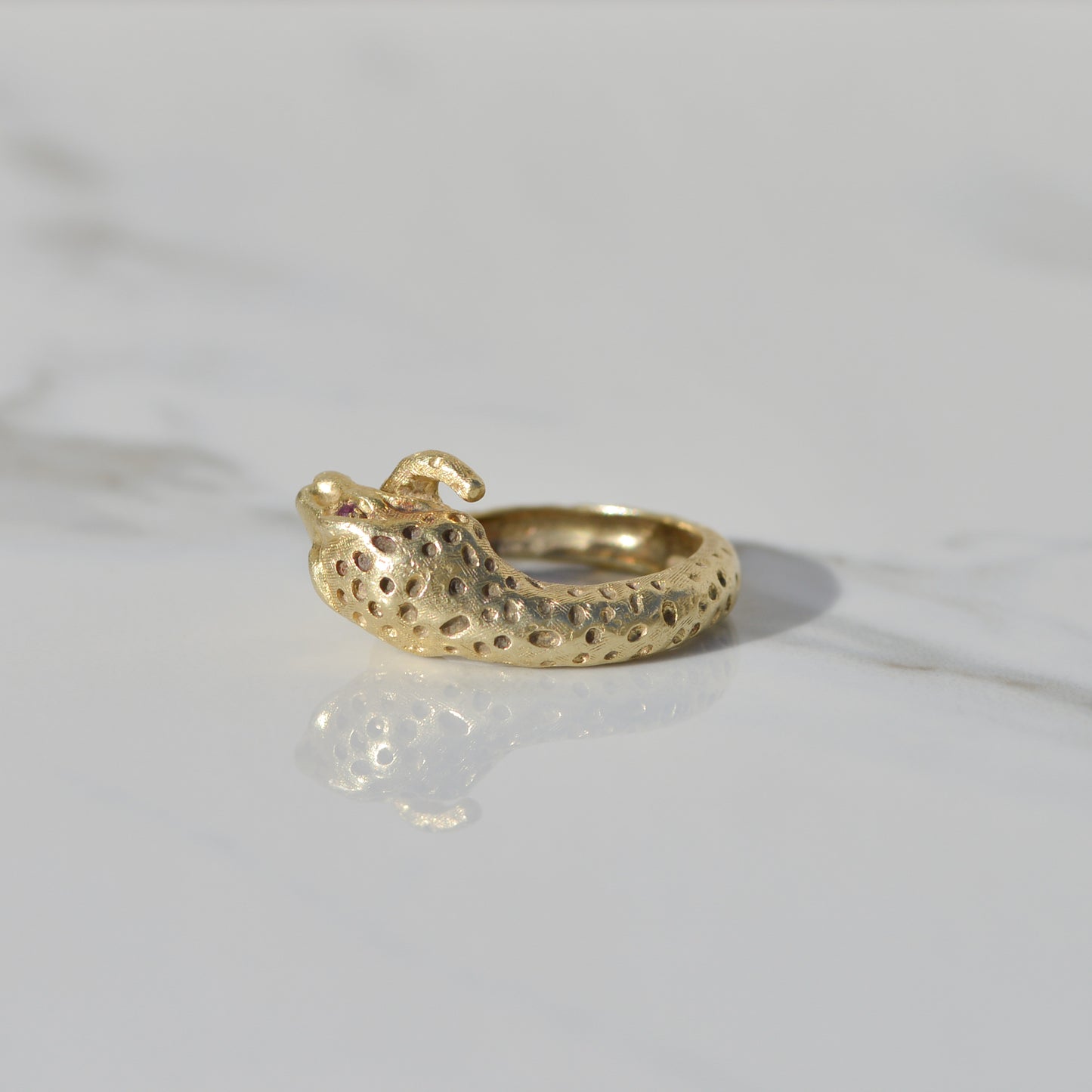 Vintage Ouroboros Snake Ring Sz 6 18k