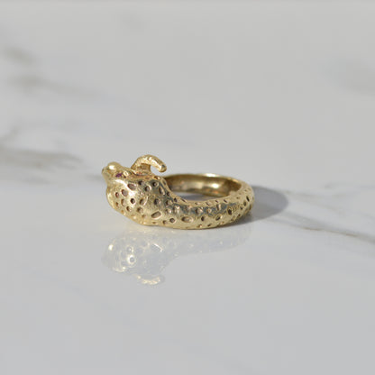 Vintage Ouroboros Snake Ring Sz 6 18k