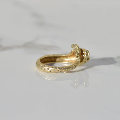 Vintage Ouroboros Snake Ring Sz 6 18k